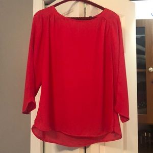 Hot pink 3/4 sleeve blouse by The Limited medium